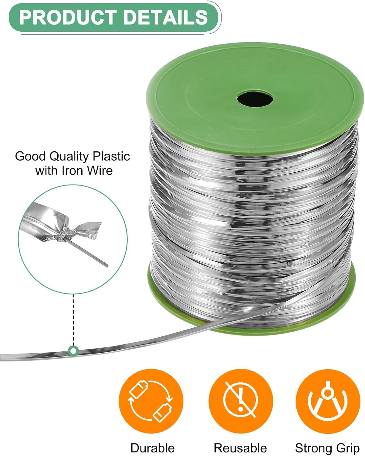 Metal Twist Ties, 500 Yards Metallic Twists Tie Bread Twisty-Ties for Party Decoration/Garden Plant/Gift Wrapping Bag/Cake/Pops Candy/Bakery Bags [Silver]