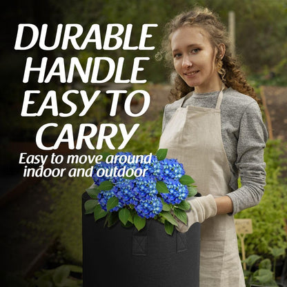 GROWTNT 7 Gallon Grow Bags 24 Pack,7 Gallon Fabric Pots,Garden Bags to Grow Vegetables,Planter Bag for Vegetables,Garden Pots with Two Handles.