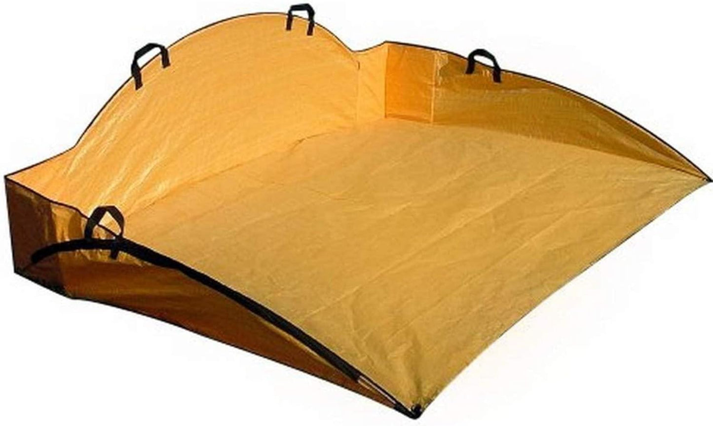 Reusable Cleanup Tarp for Lawns and Gardens - Landscape and Yard Accessories, Rake Leaves and Debris, Easy To Use, Collapsible Design, Orange, (5’ X 7’)