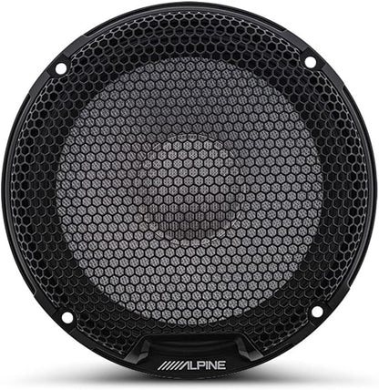 Alpine R2-S65C High-Resolution 2-Way Speaker Set / 6.5" with RKFR65 3-Piece Foam Fast Ring Speaker