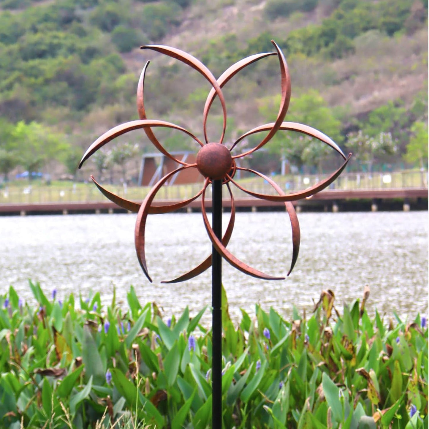 Wind Spinner Outdoor Metal Wind Sculptures 360 Degrees Wind Spinners for Yard and Garden