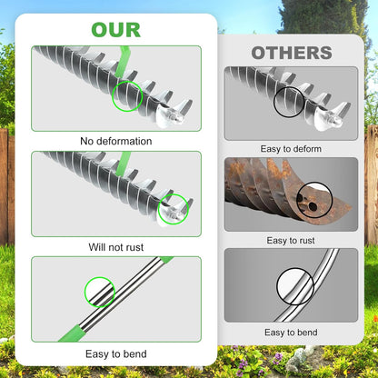 Thatch Rake, 66 Inch Long Dethatching Rake with 12.4 Inch Wide Double Sided Steel Teeth, Heavy Duty Garden Rakes with Efficient Metal Handle for Cleaning Grass, Loosening Lawn Soil