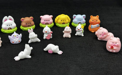 Geiomoo Mini Resin Crafts Set, Miniature Landscape, Mixed Fish Tank Accessories for DIY Home Garden Decors (20 Pcs)