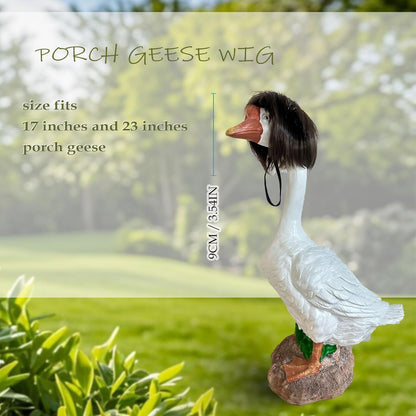 Porch Goose Wigs, Porch Goose Outfits Lawn Goose Statue Accessories for Outdoor Garden Patio Yard Goosey Decor （Style 6）