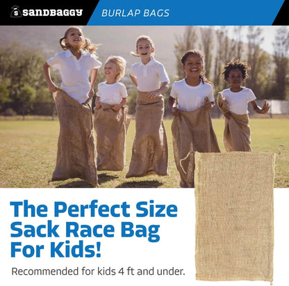 Burlap Bags 22" x 36" - Great for Planting/Gardening - Kids Sack Bag - Plant Covers - Food Grade - Sacks Burlap by Sandbaggy (Pack of 50)