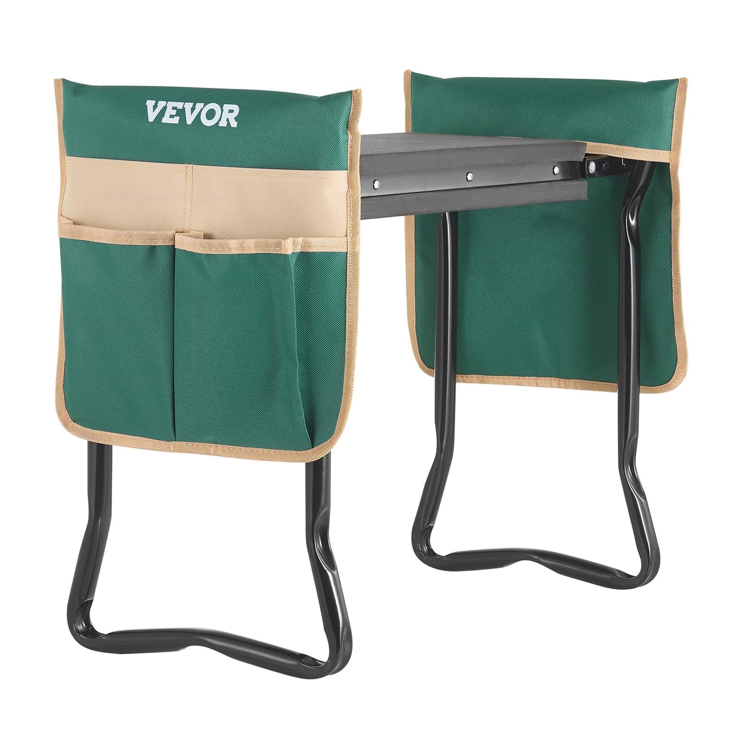 VEVOR Garden Kneeler and Seat, 330 lbs Load Capacity, 8" EVA Wide Pad, Foldable Garden Stool