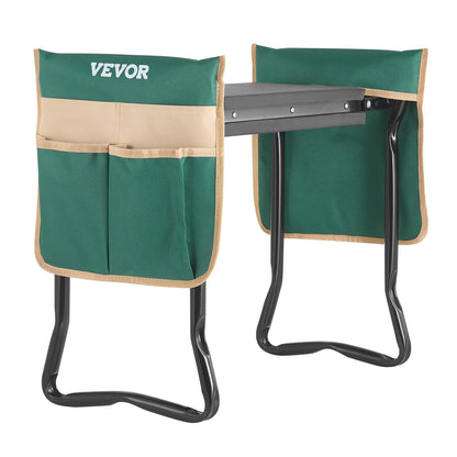 VEVOR Garden Kneeler and Seat, 330 lbs Load Capacity, 8" EVA Wide Pad, Foldable Garden Stool
