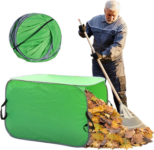 80 Gallon Leaf Collector Bag, Collapsible Trash Can Yard Waste Bag, Portable Pop Up Leaf Bags