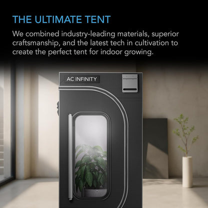 AC Infinity CLOUDLAB 844, Advance Grow Tent 4x4, Thickest 1" Poles, 2000D Mylar Canvas, Lab-Tested Highest Reflectivity, Largest Zipper Window, Controller Mount Plate, 48" x 48" x 80" Indoor Growing