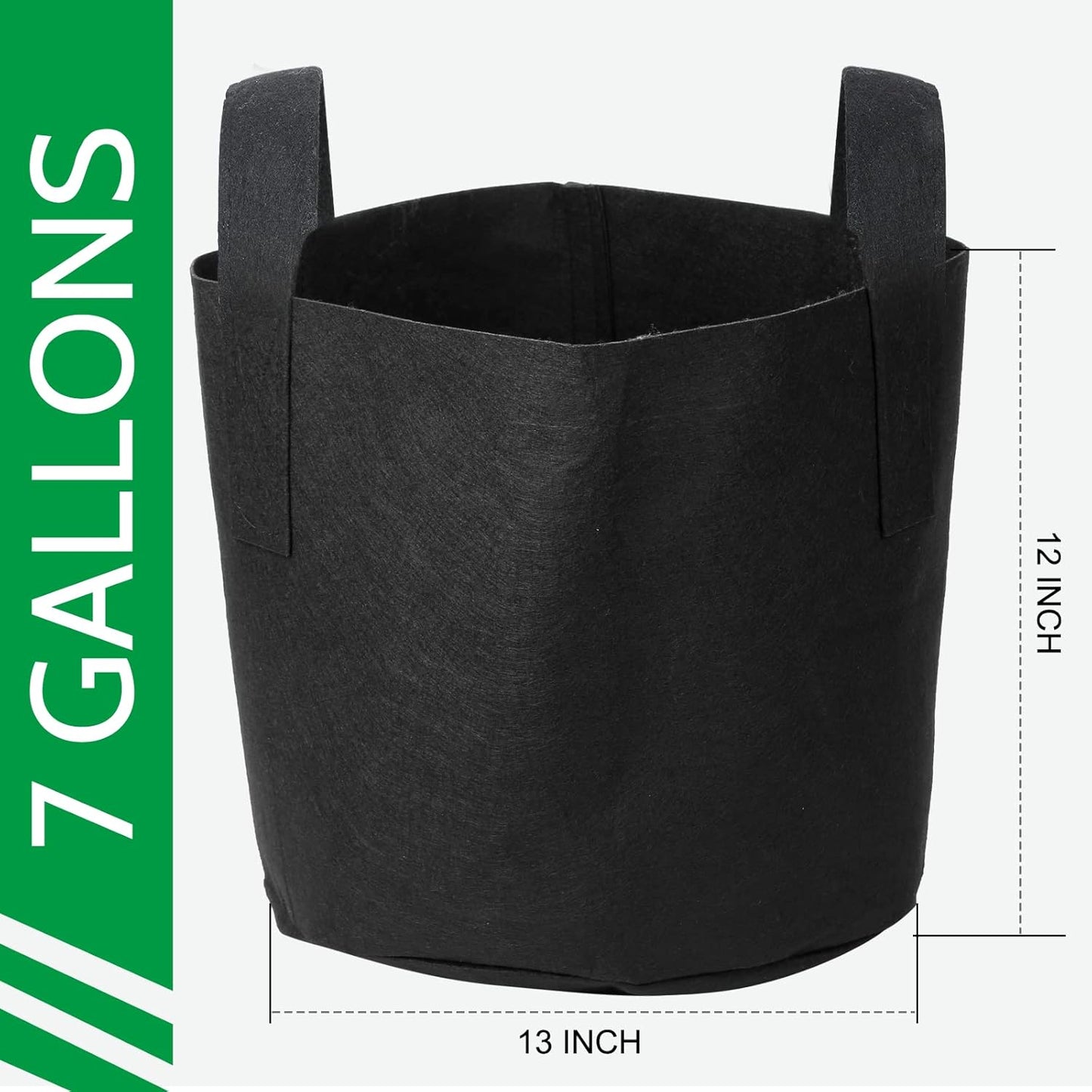 JERIA 24-Pack 7 Gallon Nonwoven Grow Bags, Plant Grow Bags，Heavy Duty Aeration Fabric Pots with Durable Handles, Come with 24 Pcs Plant Labels