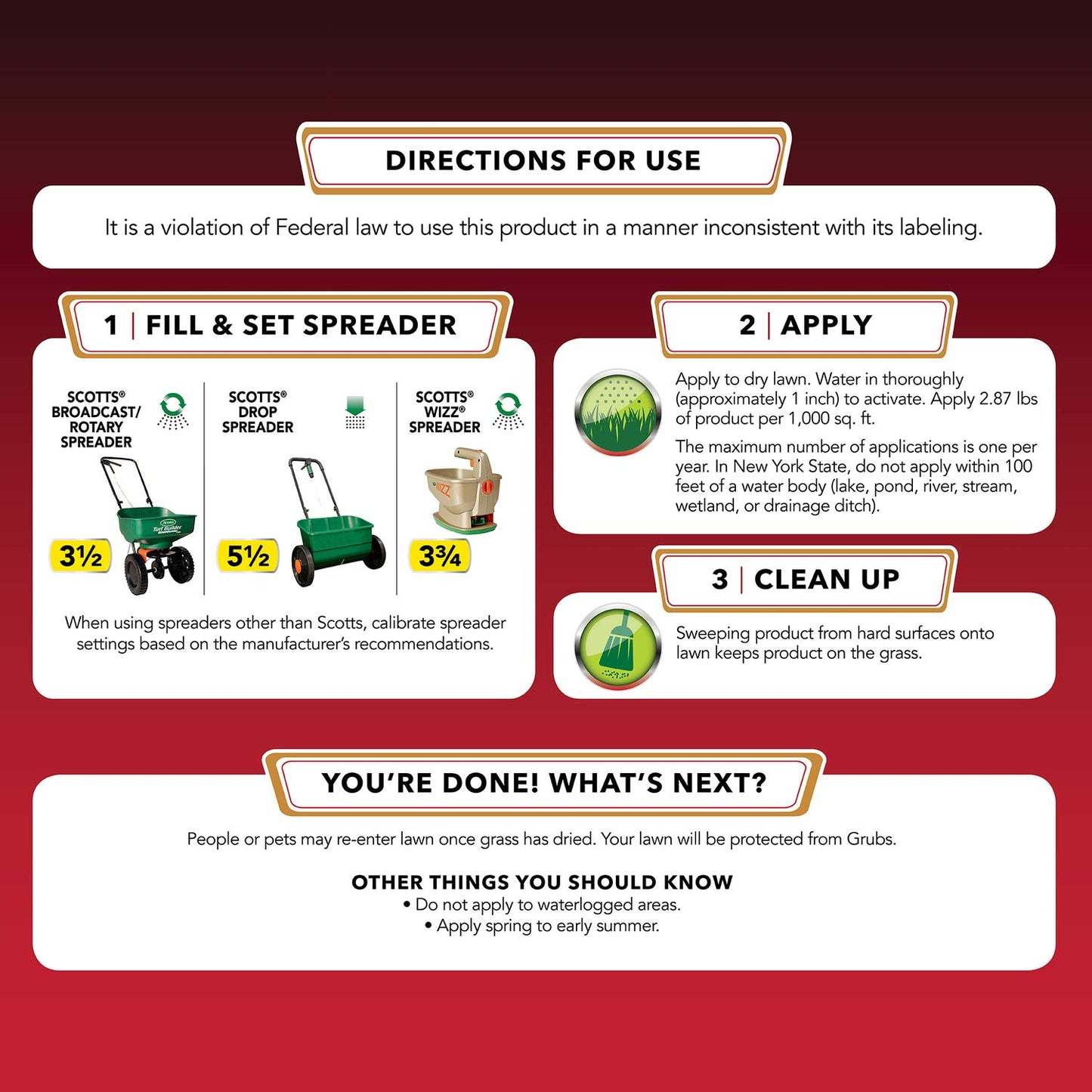 Scotts GrubEx1 Season Long Grub Killer - Kills and Prevents for Up to 4 Months, Treats 10,000 sq. ft. (2-Pack)