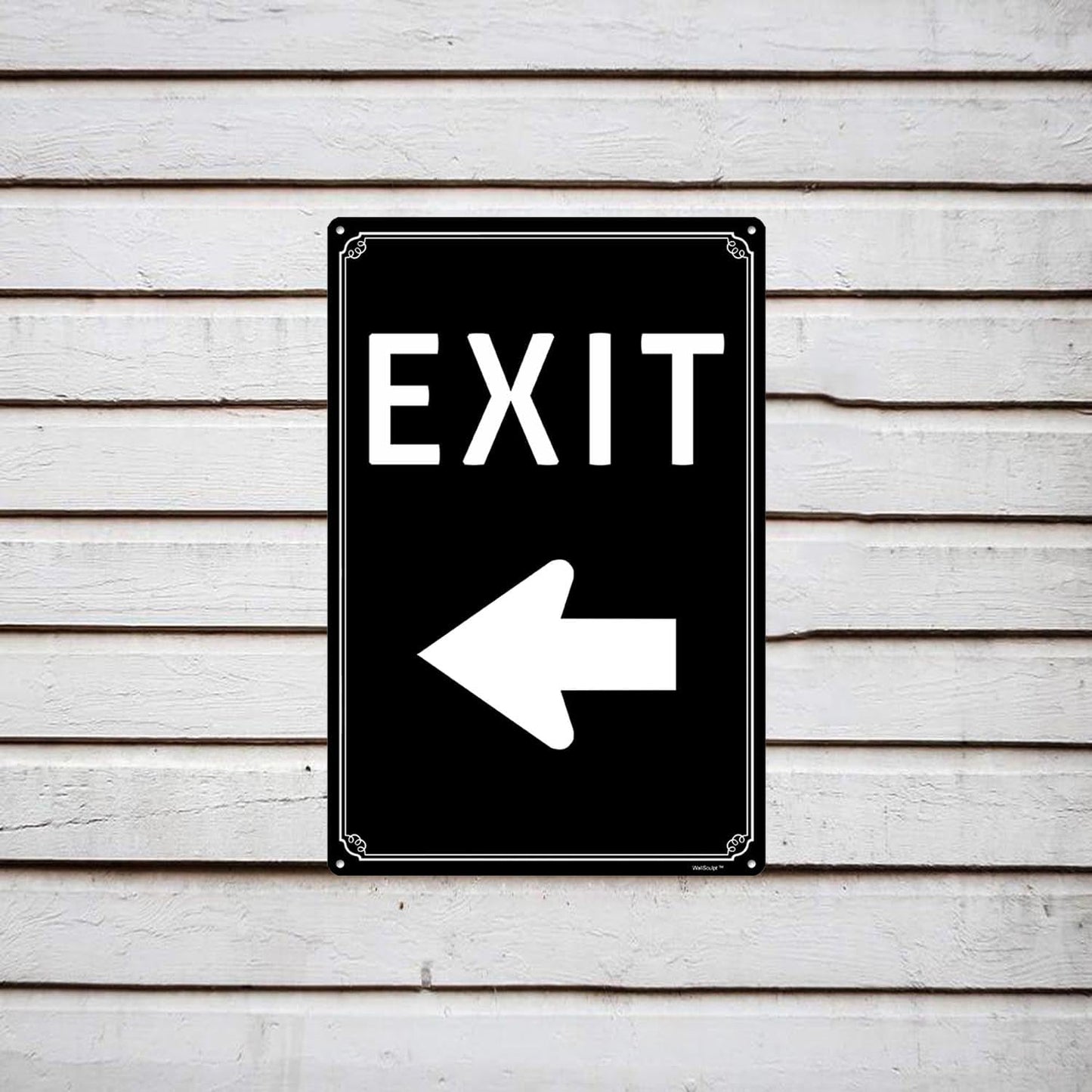 8x12"Exit Sign with Right Arrow - High-Intensity Aluminum Parking Lot Sign, Weatherproof & Fade-Resistant, Ideal for Outdoor & Indoor Use - Curbside Sign