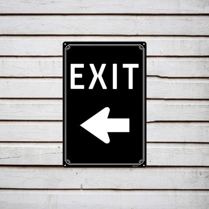 8x12"Exit Sign with Right Arrow - High-Intensity Aluminum Parking Lot Sign, Weatherproof & Fade-Resistant, Ideal for Outdoor & Indoor Use - Curbside Sign