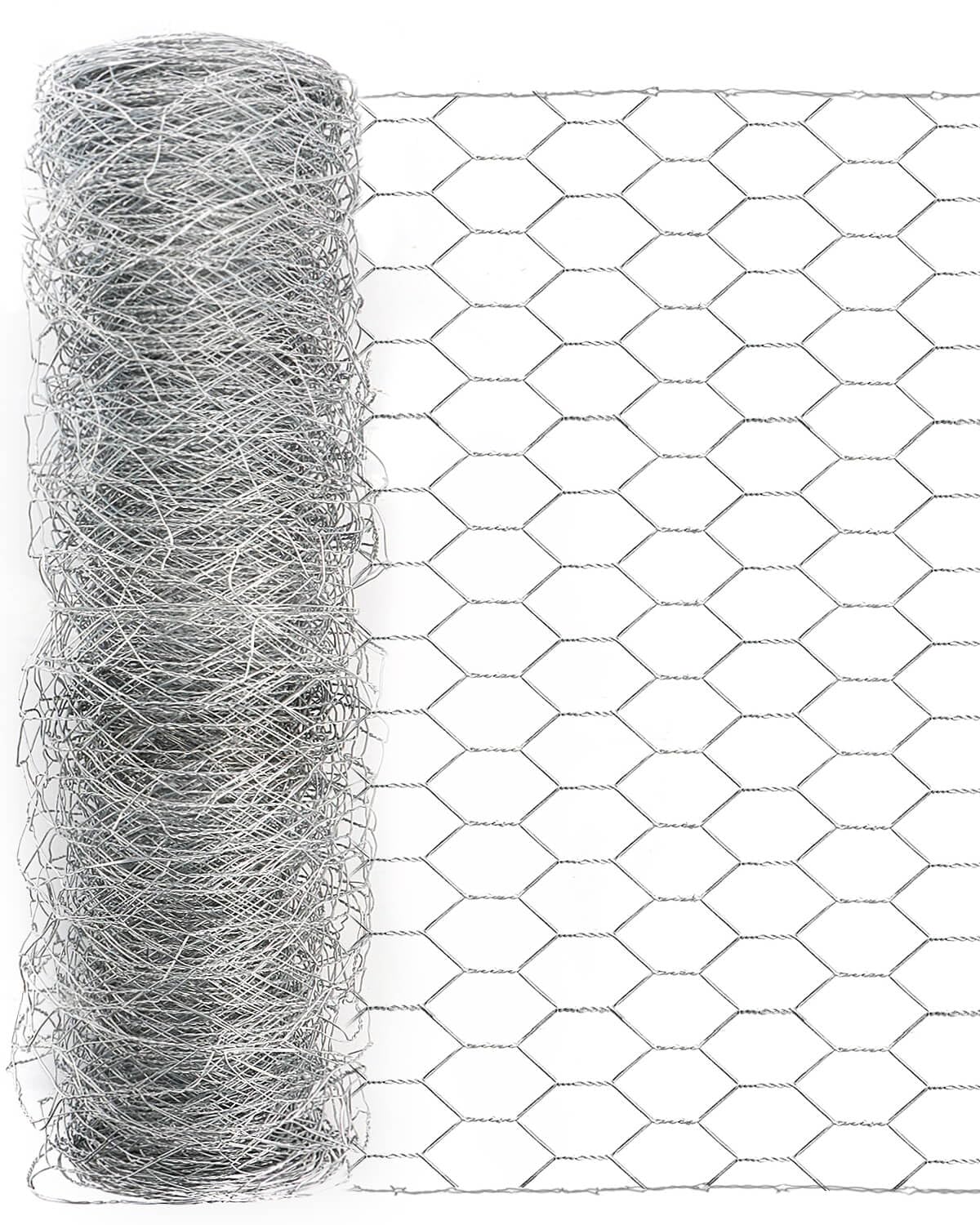 Garden Poultry Chicken Wire Netting - 24 '' × 150 ' Garden Fence Animal Barrier, Chicken Wire for Crafts, 1 inch Mesh Poultry Netting Fence, Pet/Rabbit/Chicken Wire Fencing