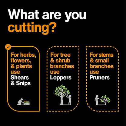 Fiskars Garden Scissors, 7-in-1 Garden Shears Multi-Tool with Sheath, Great for Plant Trimming, Cutting Nursery Pots, Bags, and Wire