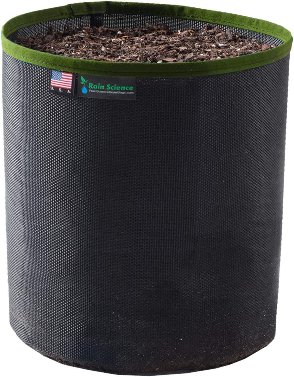 Grow Bag 2 Gallon, Planting Pots - Colorful Plant Grow Bags Pots Gardening Vegetable - Air Pruning Mesh Fabric Plant Container - (Black/ODGreen)