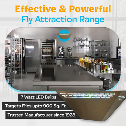 Gardner WS-85 Indoor Fly Trap with Proprietary LED, Decorative Wall Sconce Fly Light -40,000 Hour Rated Bulb, No Zap and Smell, Built to Last for Restaurants and Cafes, Made in USA for Commercial Use
