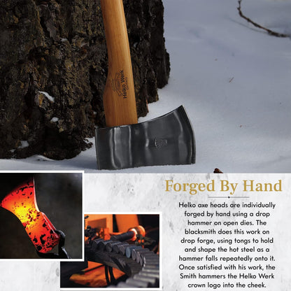 1844 Helko Werk Germany Classic Expedition - 4.5lb Felling Axe - Made in Germany Large Felling Axe for Heavy Duty Felling Trees, Cutting Wood and Timber - Head 4.5lb, Handle 35in. (Expedition) #10497