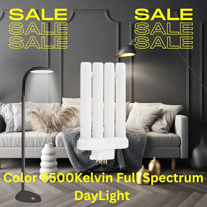 27W Daylight FML Light Bulb | 4-Pin Quad Base | Compatible Replacement for FLC27D FLF27D | Pure Full Spectrum Daylight | Designed in USA