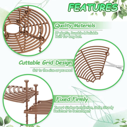 Plant Pot Cover, 3 Pack Planter Protectors Flower Pot Gird for Indoor Potted Soil Cover Round Plant Pot Protector from Animals Protect Plant Pad Cats Plant Soil Deterrent Diameter 11.8 Inch