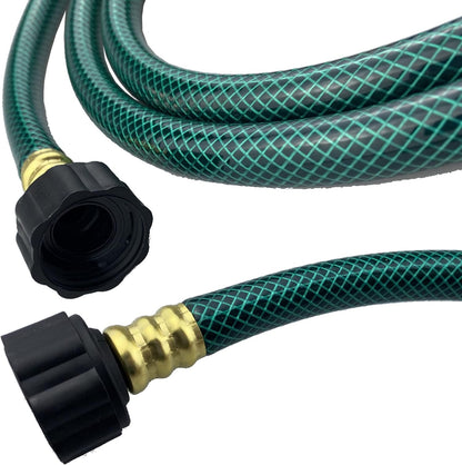 PVC Garden Hose 1/2 Inch, Flexible Water Hose with Male and Female Fittings, No Leaking, Heavy Duty, for Household, Outdoors, Lawns, Patio (3 FT, Green, Plastic Fittings)