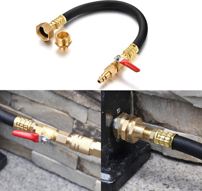 RV Winterizing Kit with Sprinkler Blowout Adapter, Shut Off Valve,Winterizing RV, Camper, Boat, Motorhome,Garden hose blowing adapter