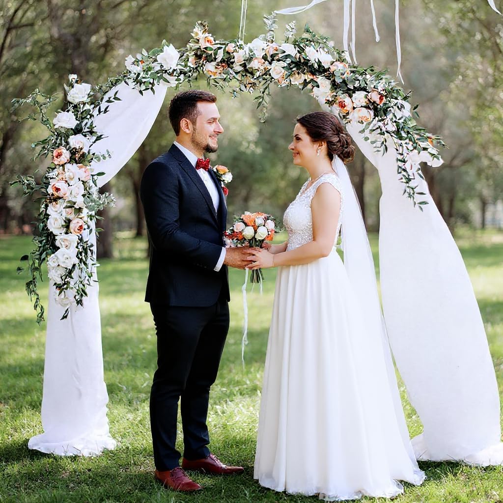 Metal Garden Arbor, Garden Arch Trellis for Climbing Plants, Decorative Archway Wedding Arch Frame for Patio, Backyard, Patio, Lawn, Pathway, Black
