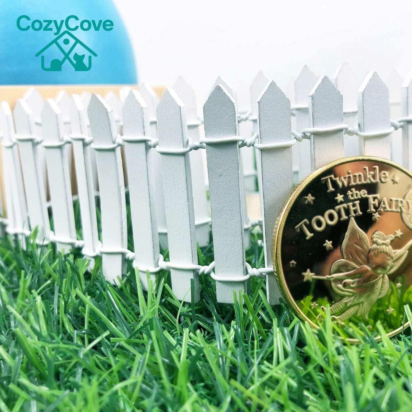 Miniature Fairy Garden Fence 35 Inches,Fairy Garden Accessories Outdoor Wood Picket Fence,DIY Flowerpot Decoration, Miniature Garden Decoration