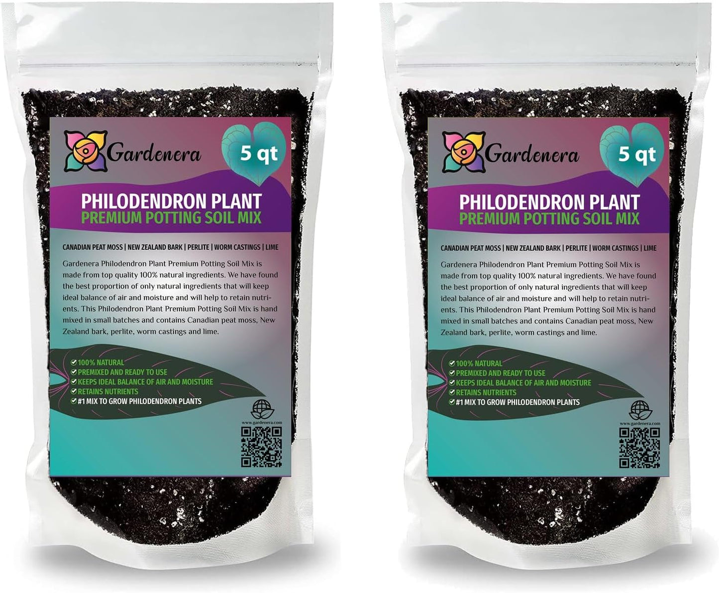 Gardenera Philodendron Potting Mix - Crafted for Superior Performance and Green Foliage - 10 QUARTS