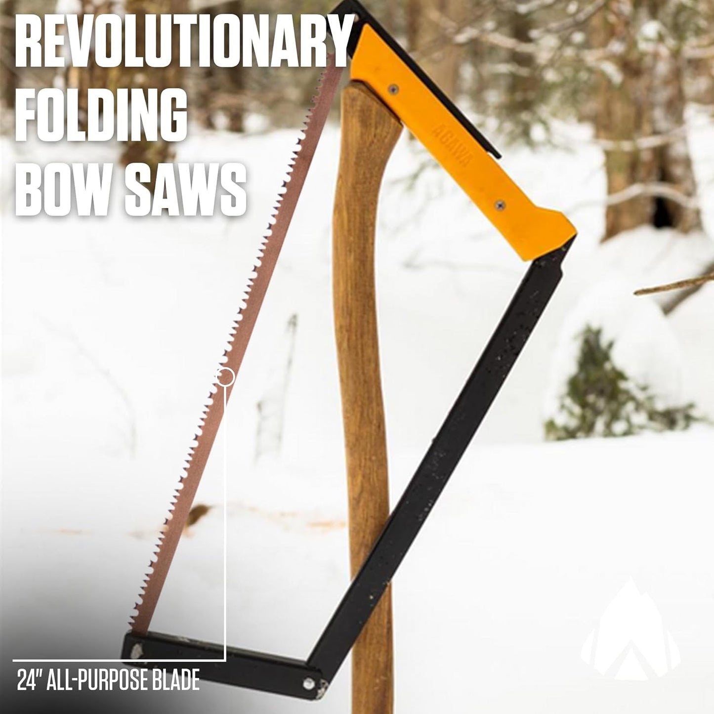 AGAWA - BOREAL24 Tripper Kit - Includes 24" Folding Saw, Nylon Carrying Case, 24" All-Purpose & 24" Aggressive Blade - For Camping, Hiking & Survival Gear (Black Frame/Yellow Handle)
