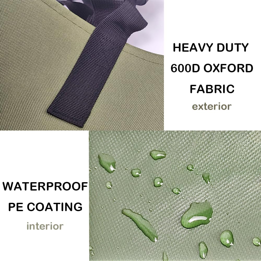 Leaf Bag for Collecting Leaves, Reusable Garden Yard Waste Tarp Container, Reusable Heavy Duty Gardening Bag with handles