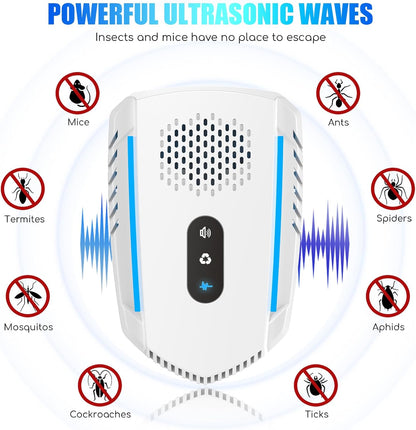 6 Packs Upgraded Ultrasonic Pest Repellent Indoor Insect Repeller, Mouse Repellent Ultrasonic Plug in, Pest Control with 3 Mode Switching, Repellent Rodent,Mice,Rat,Roach,Spider,Ant