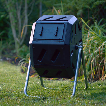 FCMP Outdoor IM2000 Tumbling Composter Canadian-Made, 100% Recycled Resin - Outdoor Rotating