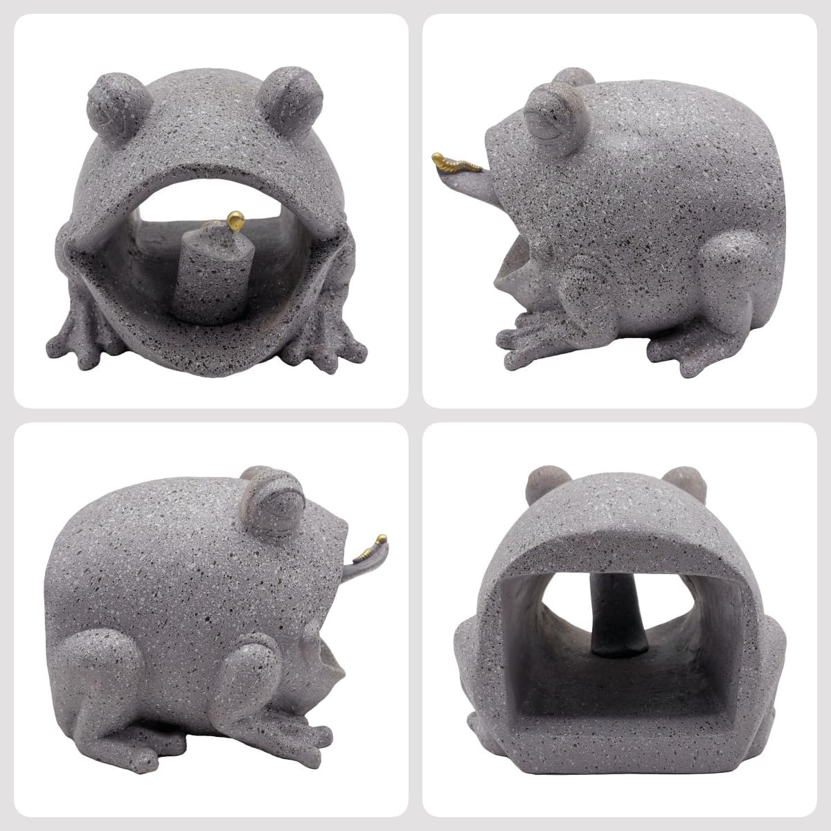 coolboy Frog Statues Gutter Downspout Extension Garden Decoration,Animal Resin Statue Outdoor Decor,Downspout Diverter Decorative Gutter Extension,3"×4" Downspout Extender Diverter Splash Block