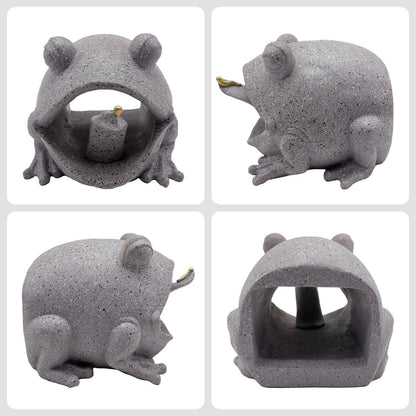 coolboy Frog Statues Gutter Downspout Extension Garden Decoration,Animal Resin Statue Outdoor Decor,Downspout Diverter Decorative Gutter Extension,3"×4" Downspout Extender Diverter Splash Block