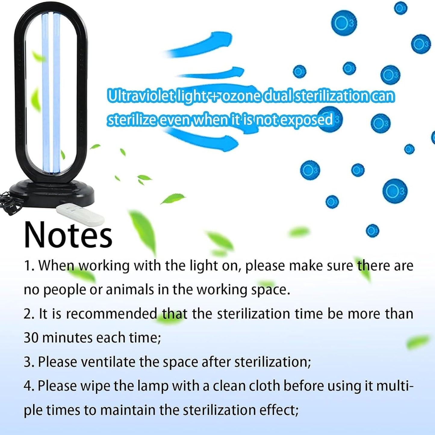 2025 New UV Light - Uv Lamp for Bedbugs, Uv Bed Bugs, UV Lamp with 4- Speed Timing and Remote Control (Black)