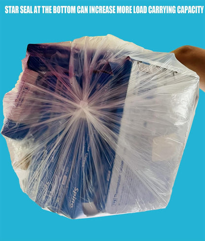 Trash Bags 8-10 Gallon, 1000 Count Bulk Value Pack, Clear Plastic Recycling Bags, Multi-purpose Garbage Bags Can Liners for Business Home Kitchen Commercial and Industrial