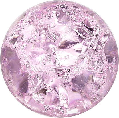 uxcell 30mm/1.2" Crystal Sphere Ball Ice Cracked Glass Solid Decorative Sphere Crystal Ball Prop Ornament for Feng Shui Divination Fortune Telling Tabletop Fountain Decoration, Pink