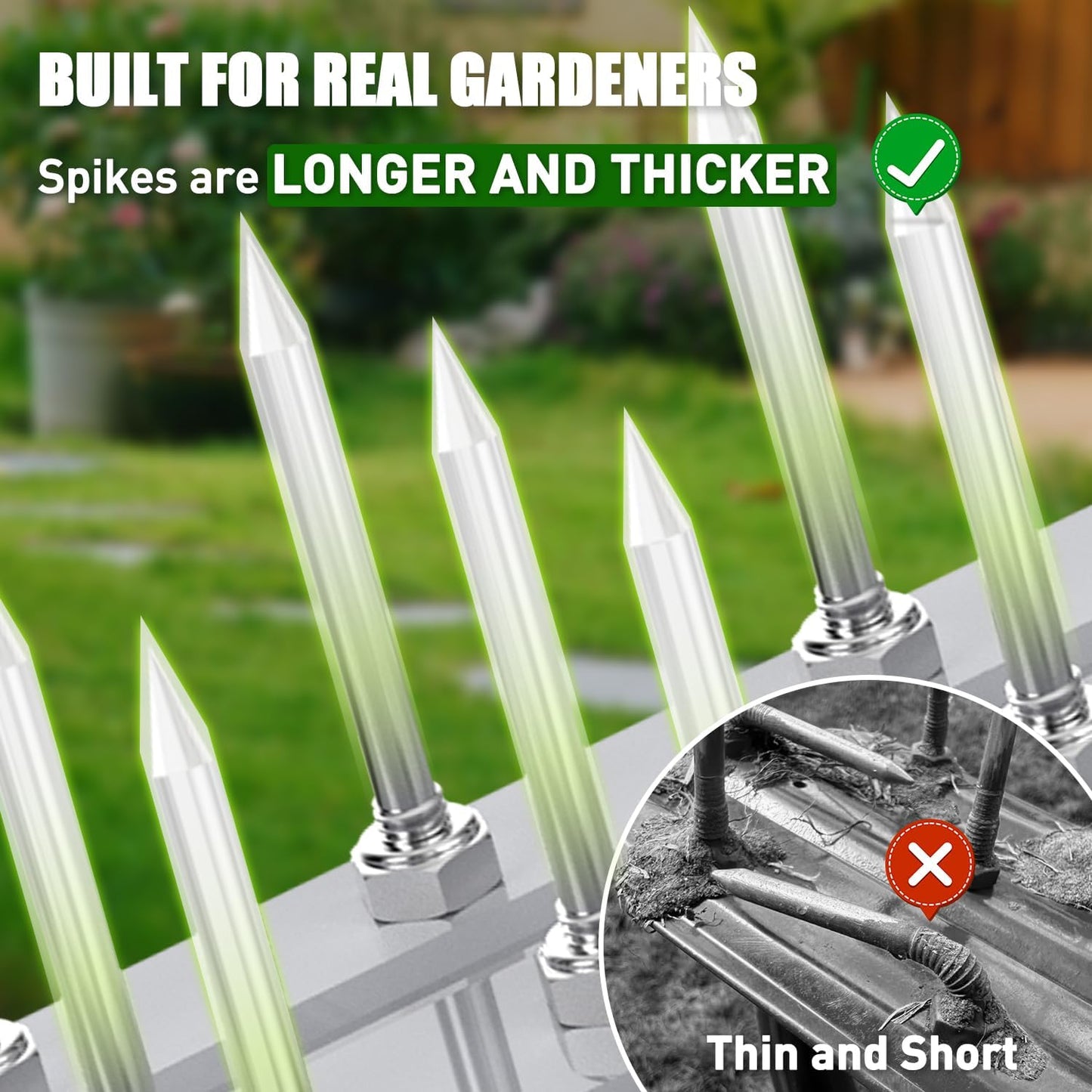 Lawn Aerator Spike Tool - Manual Grass Aerator with 15 Iron Spikes, Pre-Assembled Yard Aerator for Core Aeration, Dethatching, Heavy Duty T-Handle & Wide Foot Plate for Lawn Yard & Garden (Grey)