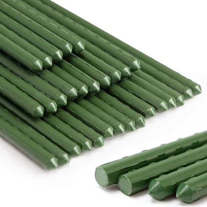 AGTEK 36" Garden Stakes, 30PCS Plastic Coated Plant Stakes, 3ft Plant Support for Climbing Plants