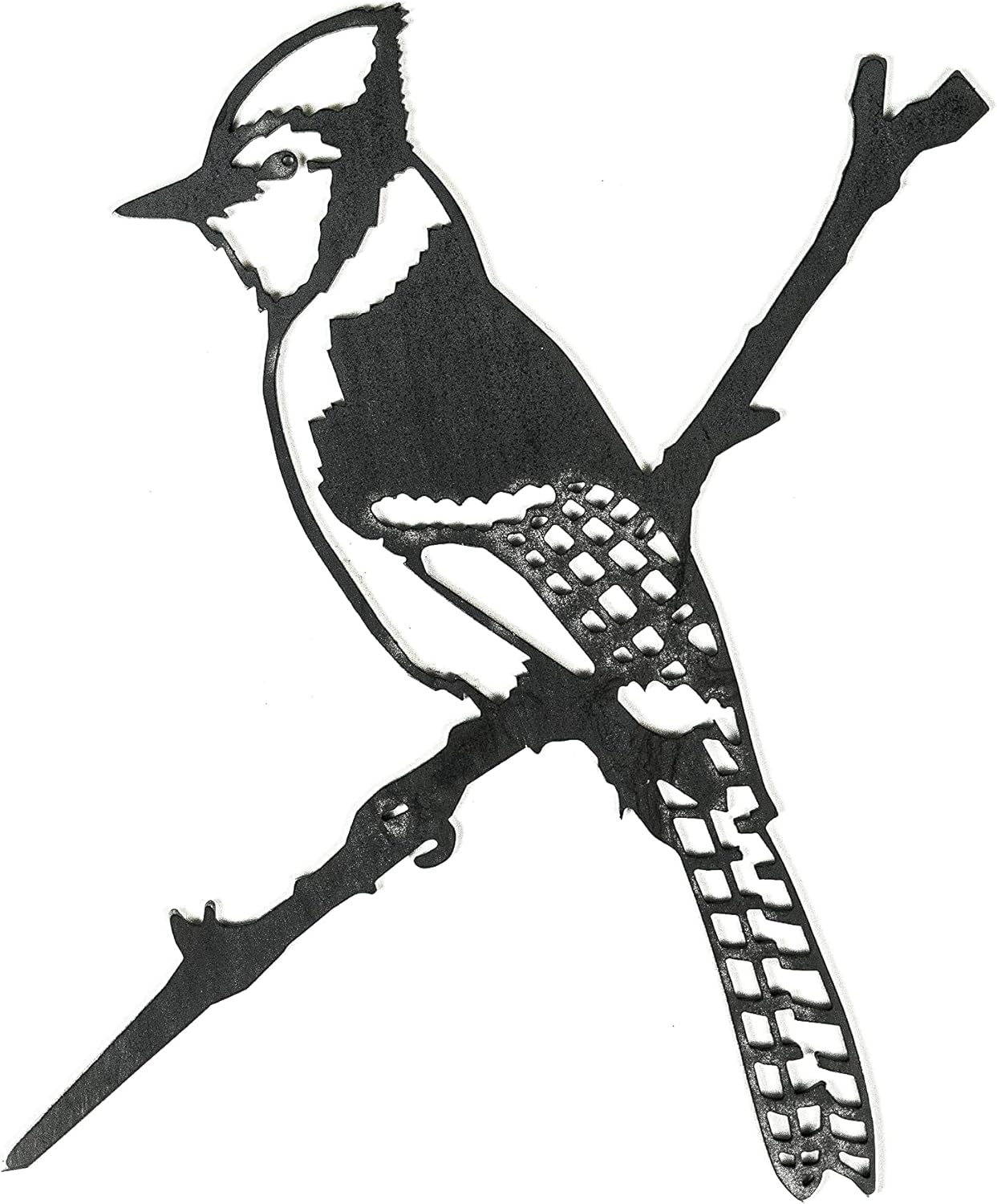 METALBIRD - Blue Jay - Outdoor Tree Ornaments in Corten Steel - Metal Art Proudly Made in The USA