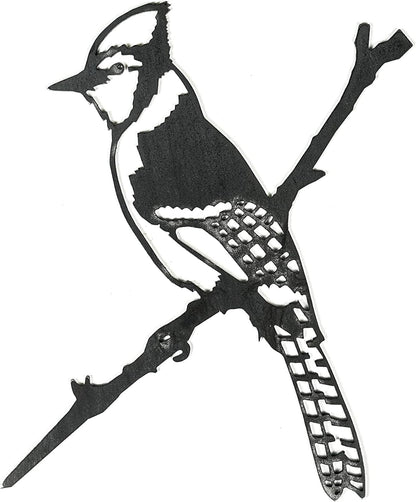 METALBIRD - Blue Jay - Outdoor Tree Ornaments in Corten Steel - Metal Art Proudly Made in The USA