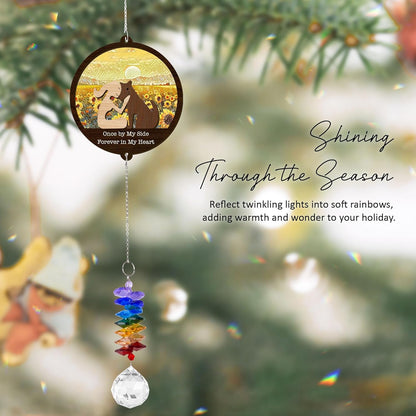2 Layered Ornament Suncatcher Birthday Gifts for Dog Lover - Pet Memorial Suncatcher - Dogs Sympathy Hanging Ornament - Pet Sympathy - Thoughtful Remembrance - Rainbow Maker