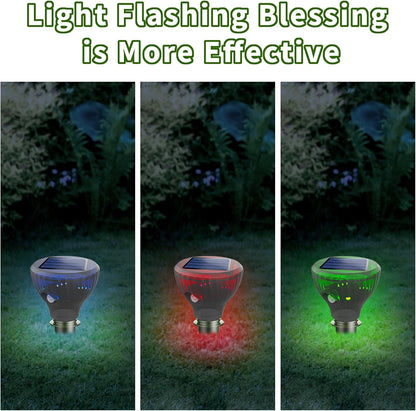 Mole Repellent Solar Powered,Gopher Repellents,Solar Powered Waterproof Vole Repellent, Flash&Vibration is Suitable for Lawn, Courtyard and Outdoor Mole Deterrent for Yard
