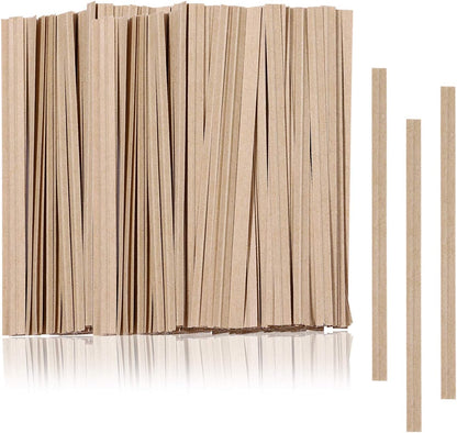 1000 Pcs 6" Twist Ties, Kraft Paper Twist Ties Plant Ties Cable Ties Reusable Bread Ties for Party Cello Candy Coffee Treat Bags Cake Pops (6")