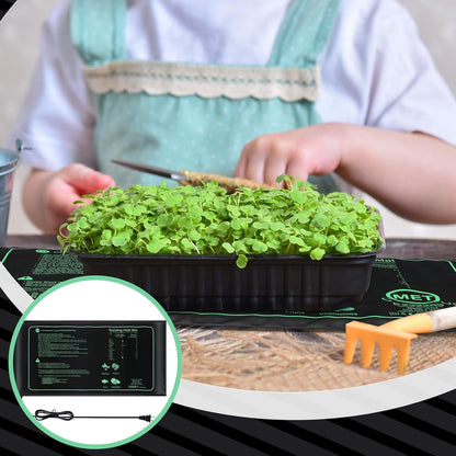 ROCEEI 16 Pack Durable Seedling Heat Mat 10 x 20.75 Waterproof Plant Heating Pad Warm Hydroponic Grow Mat for Greenhouse Grow Seed Starting Plant Germination