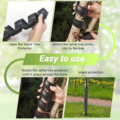 8 PCS Tree Trunk Protector, 16 Size Tree Protectors, Diameter Multiple Dimensions, Spiral Trunk Covers Protect The Bark from Deer and Rodents