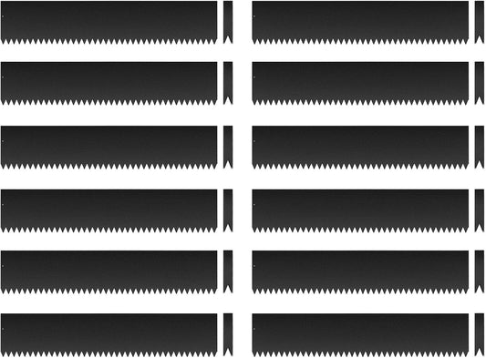 12Pack Landscape Edging Kit, 40" L x 8" H (40ft Total) Galvanized Steel Landscape Lawn Edging Powder for Lawn Yard, Coated Bendable Metal Strips, No-Dig Hammer-in Edging Border w/13Clips