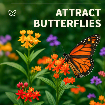 Mix Milkweed Seeds for Monarch Butterflies - 6 Individual Varieties Perennial Wildflower (120 Seeds per Pack) Colorful Pollinator Garden, Easy to Grow for Backyard & More (Mix Milkweed Seeds)