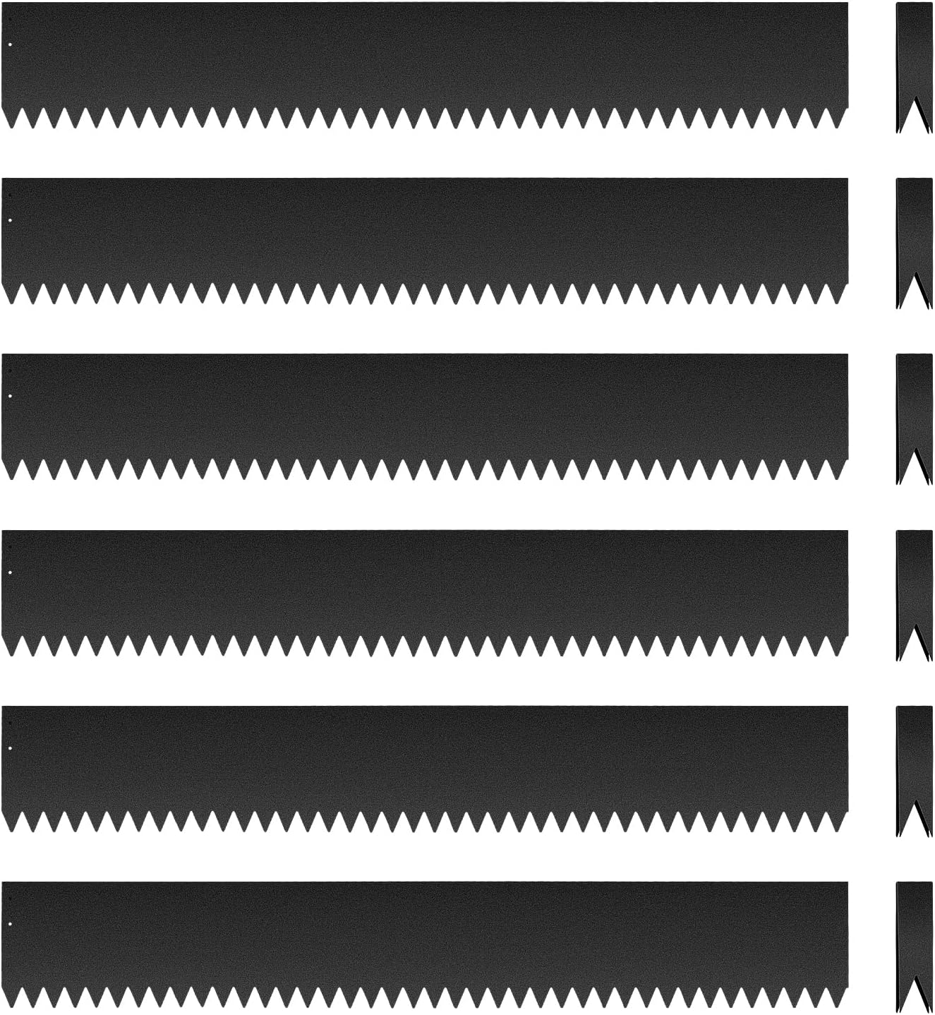 Landscape Edging Kit - 40" L x 6" H Each (20ft Total) Galvanized Bendable Metal Garden Edging for Lawn Yard- No-Dig Hammer-in Heavy Duty Metal Edging Border with 6 Clips